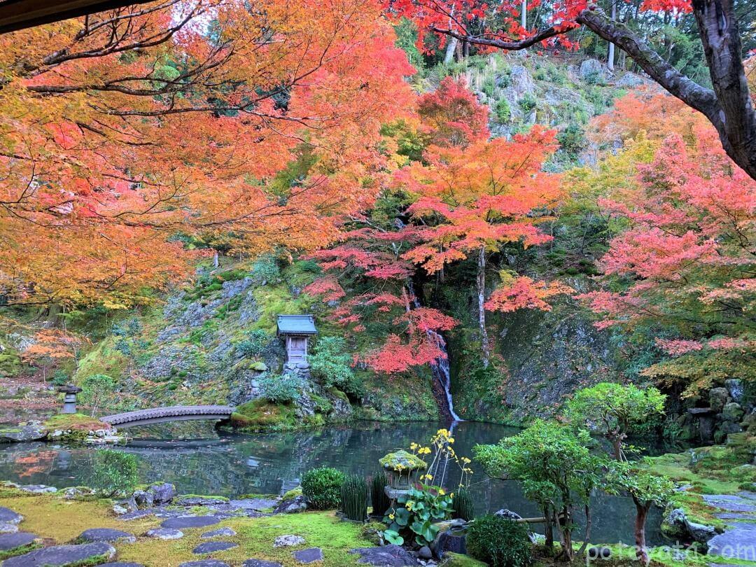 慈恩禅寺の庭園の紅葉