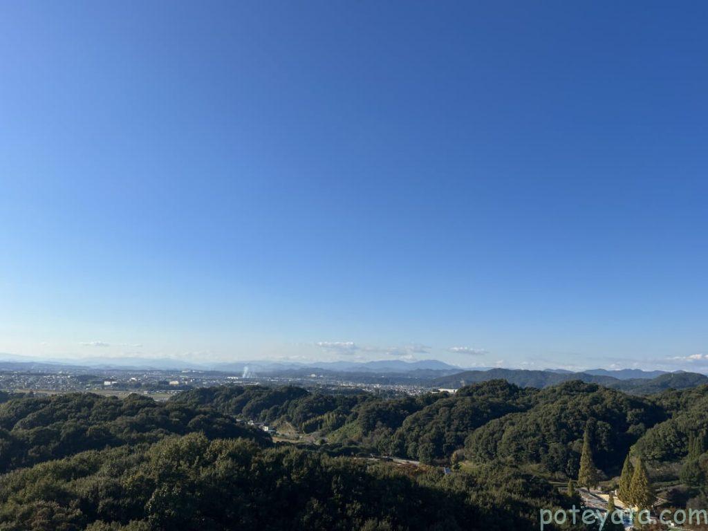 花のタワーの展望台から見える景色