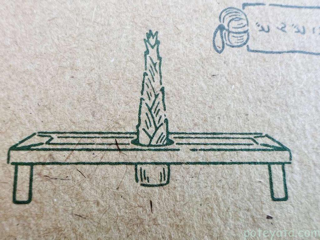 ジブリ作品「かぐや姫物語」モチーフのオブジェ「たけのこ」のイラスト