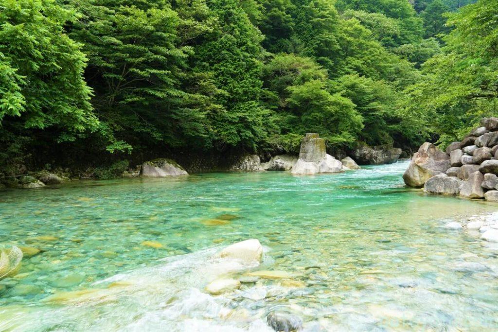 阿寺川下流の景色