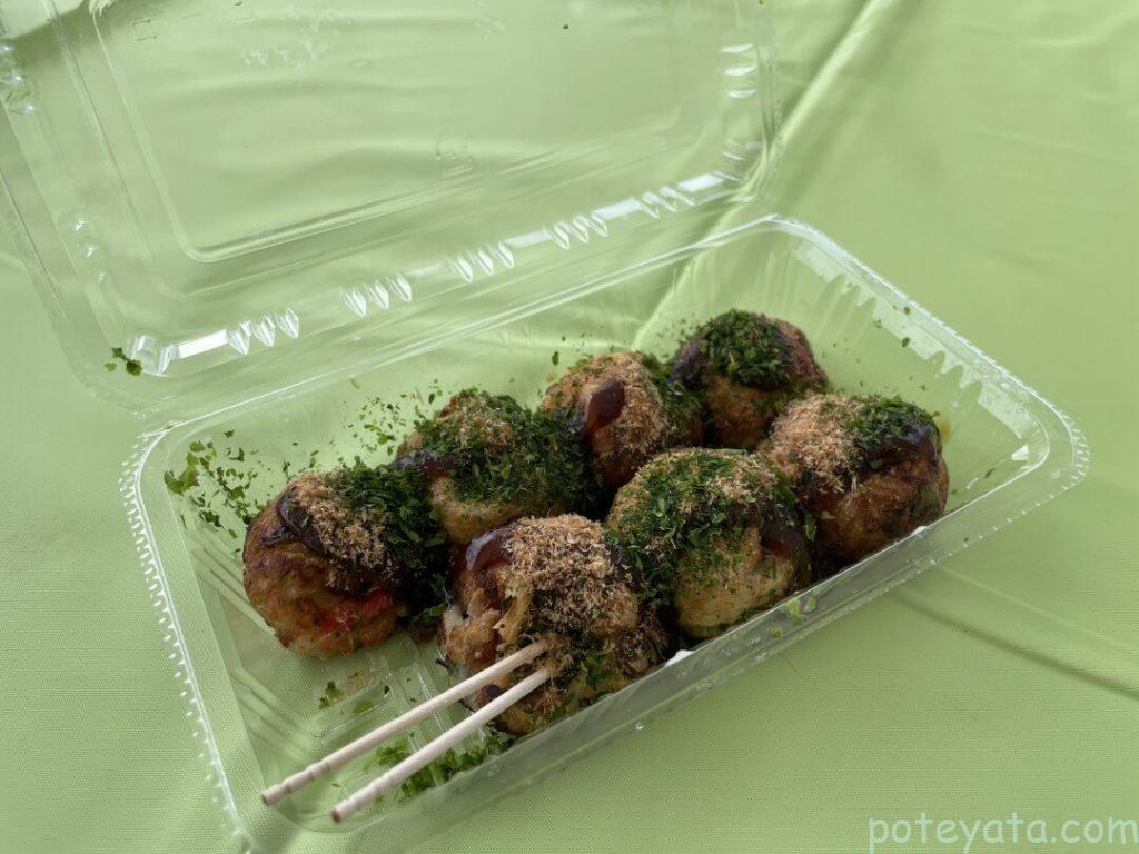 安八百梅園の出店で売られていたたこ焼き