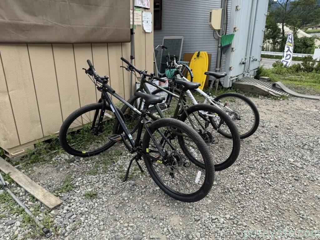 阿寺渓谷にあるレンタサイクル